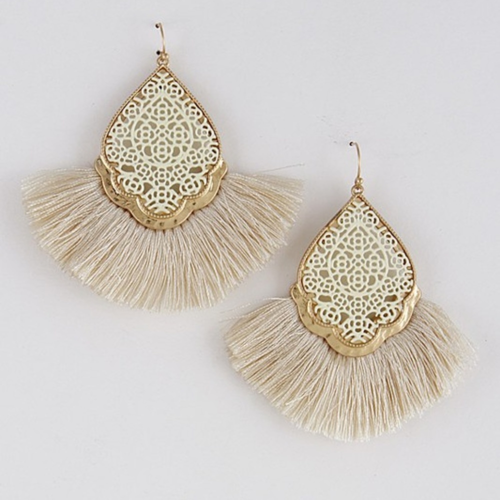 Lace Me Up Tassle Earrings